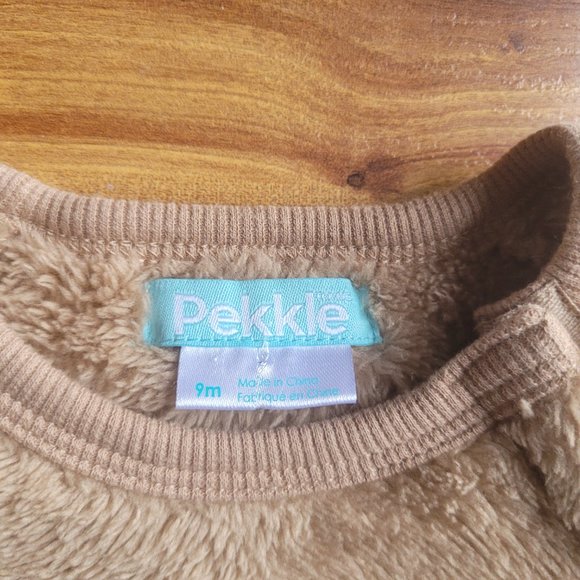 Pekkle Brown Zebra Sweater size 9 months - Picture 3 of 4